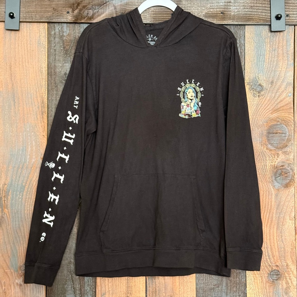 Sullen Art Collective Buckle Exclusive Tattoo Graphic Hoodie Mens Medium Black